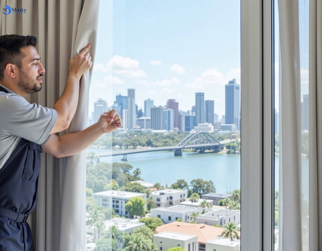 Professional curtain steam cleaning service armstrong-creek-vic QLD by Matty Curtain Cleaning